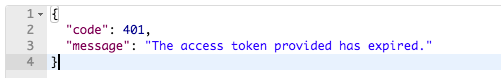 401 token expired